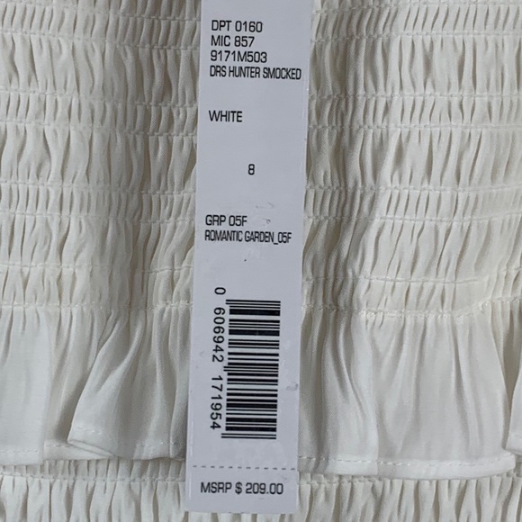 Gianni Bini Hunter Smocked White Strapless Dress - Picture 8 of 8